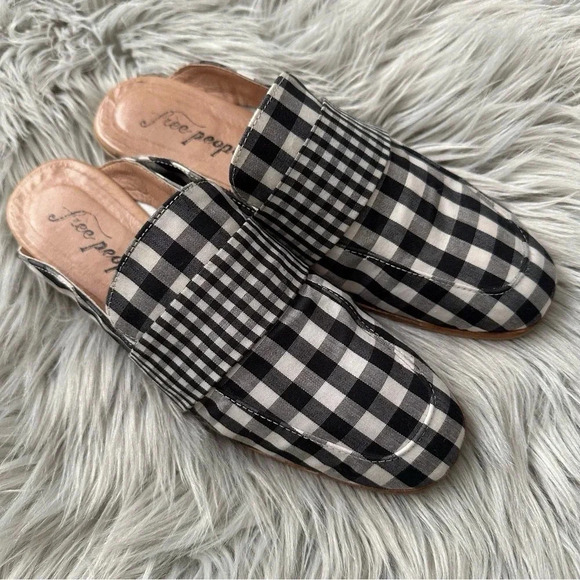 FREE PEOPLE At Ease Gingham Loafers Size 38 (8) - Picture 3 of 9